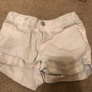 Selling girls white jean shorts for $15.00